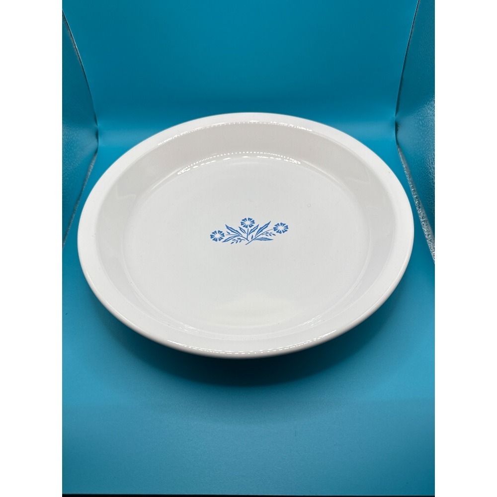 VTG CorningWare Blue Cornflower 9"x1" Pie Plate Baking Dish Never Used‎ P…
